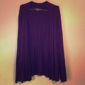 deep maroon / burgundy open cardigan